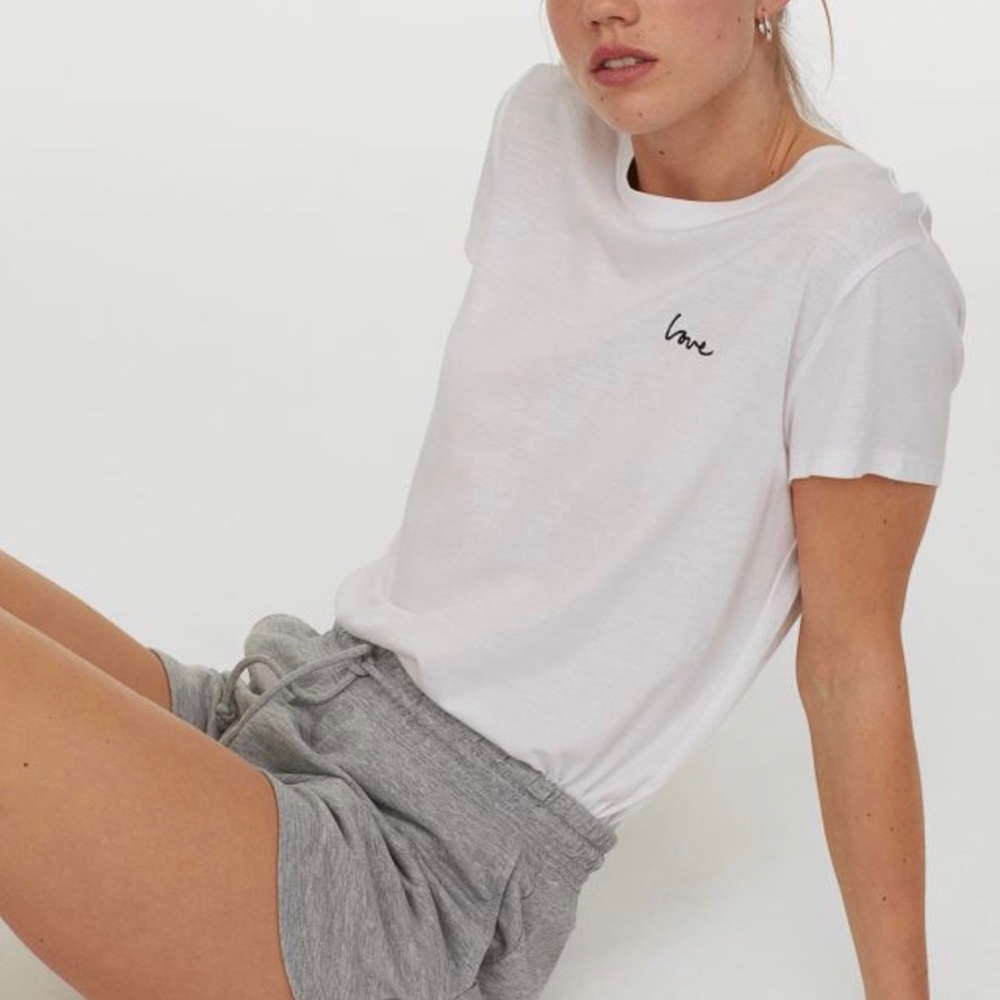 High waisted sweat shorts
